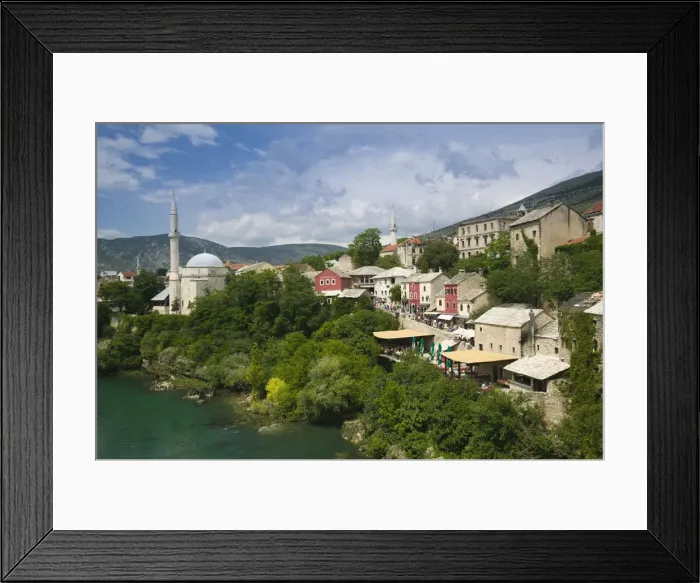 Framed Print : Bosnia and Herzegovina, Mostar, Old Town Mostar, Ottoman Era Buildings Framed Print : Bosnia and Herzegovina, Mostar, Old Town Mostar, Ottoman Era Buildings