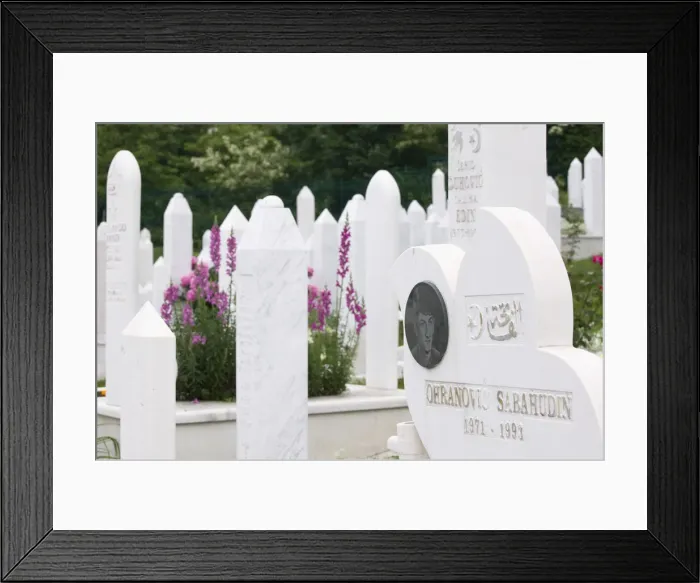 Framed Print : Bosnia and Herzegovina, Sarajevo, Muslim War Cemetery