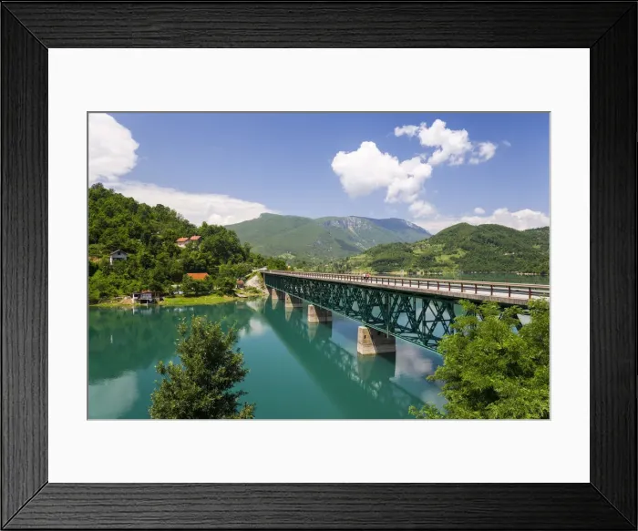 Framed Print : Eastern Europe, Balkans, Bosnia and Herzegovina, Lake Jablanicko near Sarajevo Framed Print : Eastern Europe, Balkans, Bosnia and Herzegovina, Lake Jablanicko near Sarajevo