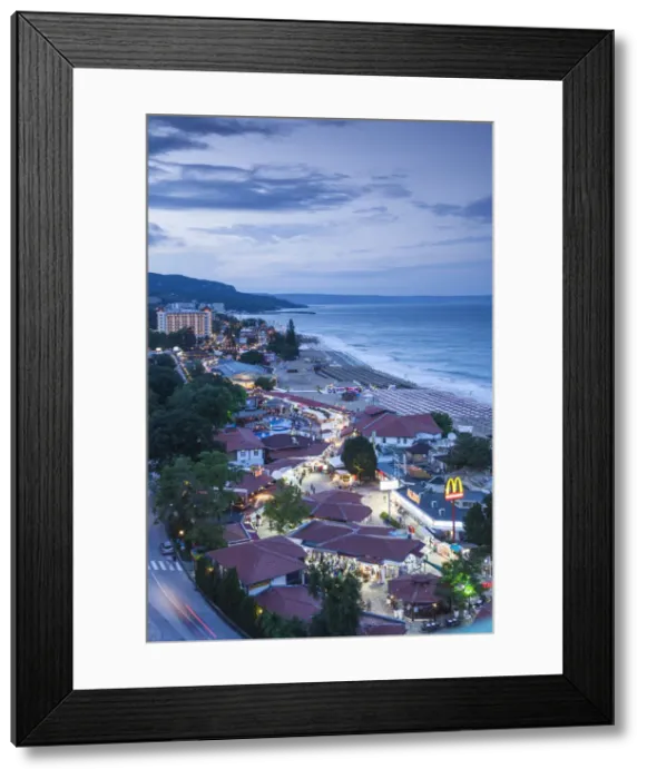Framed Print : Bulgaria, Black Sea Coast, Golden Sands, Zlatni Pyasatsi, elevated view, dusk Framed Print : Bulgaria, Black Sea Coast, Golden Sands, Zlatni Pyasatsi, elevated view, dusk