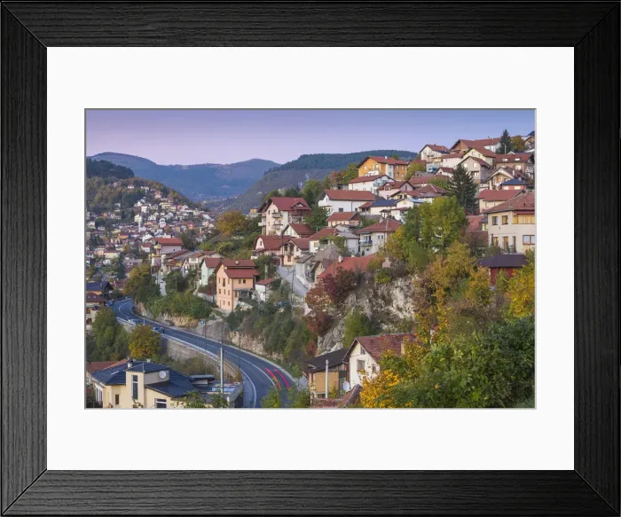 Framed Print : Bosnia and Herzegovina, Sarajevo, City view Framed Print : Bosnia and Herzegovina, Sarajevo, City view