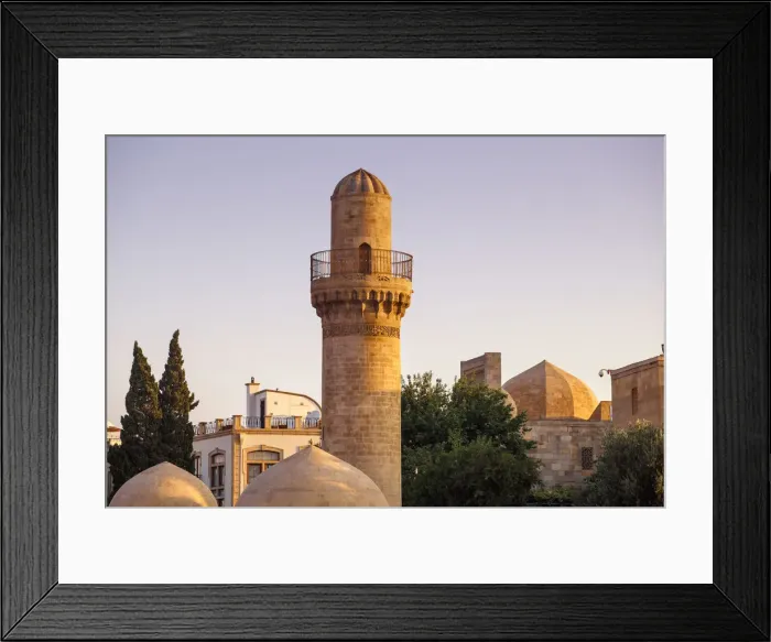 Framed Print : Azerbaijan, Baku, View of The Old Town, looking towards Palace of Shivanshahs, Shah Framed Print : Azerbaijan, Baku, View of The Old Town, looking towards Palace of Shivanshahs, Shah