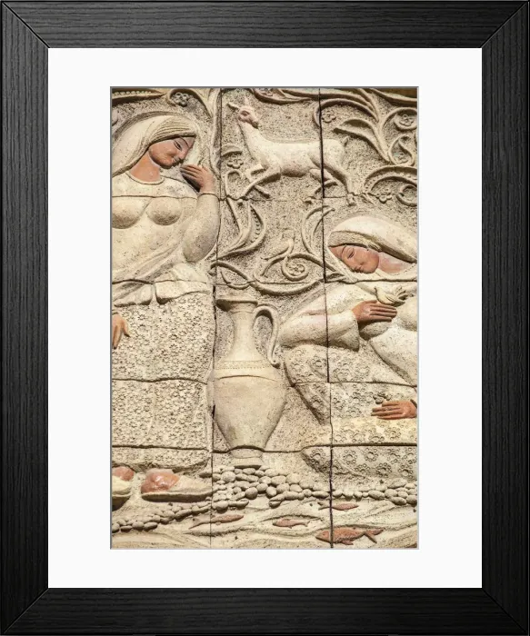 Framed Print : Azerbaijan, Baku, Carvings on wall in The Old Town - Icheri Sheher Framed Print : Azerbaijan, Baku, Carvings on wall in The Old Town - Icheri Sheher
