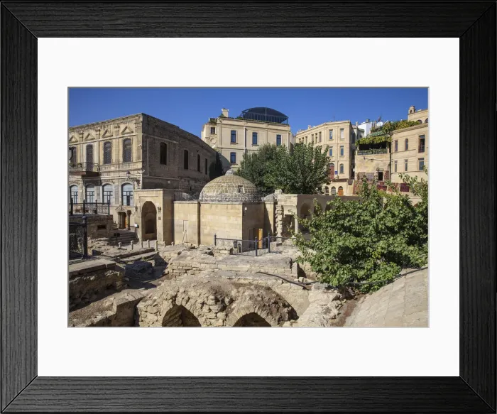 Framed Print : Azerbaijan, Baku, The Old Town - Icheri Sheher, Hammam and 17th century Market Square Framed Print : Azerbaijan, Baku, The Old Town - Icheri Sheher, Hammam and 17th century Market Square