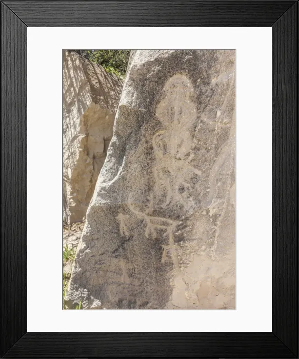 Framed Print : Azerbaijan, Qobustan, Qobustan Petroglyph Reserve, ancient petroglyphs Framed Print : Azerbaijan, Qobustan, Qobustan Petroglyph Reserve, ancient petroglyphs