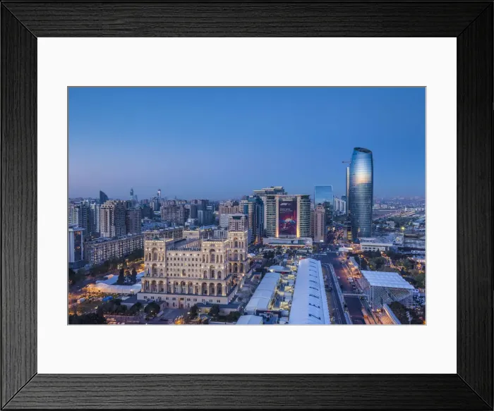 Framed Print : Azerbaijan, Baku, high angle skyline with Dom Soviet Government House Framed Print : Azerbaijan, Baku, high angle skyline with Dom Soviet Government House