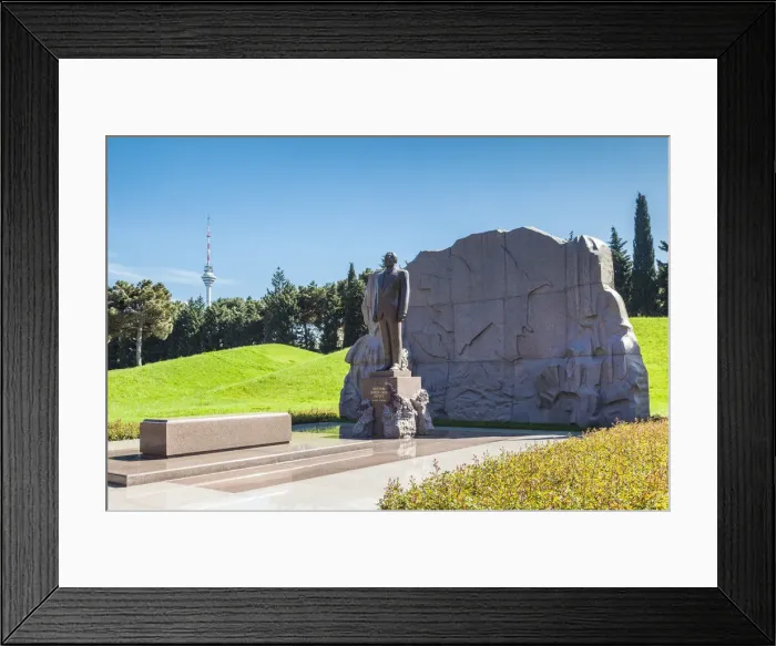Framed Print : Azerbaijan, Baku, Fexri Xiyaban, Alley of Honor, cemetery of Azeri leaders, tomb of Framed Print : Azerbaijan, Baku, Fexri Xiyaban, Alley of Honor, cemetery of Azeri leaders, tomb of