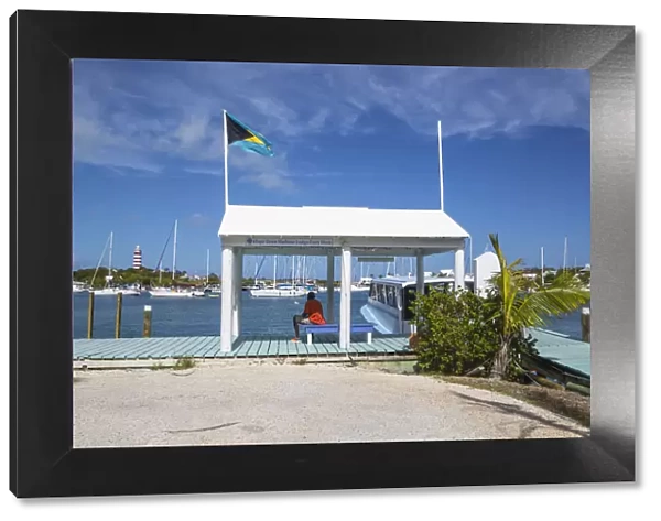 Bahamas, Abaco Islands, Elbow Cay, Hope Town, Hope Town Island Lodge Hotel ferry dock