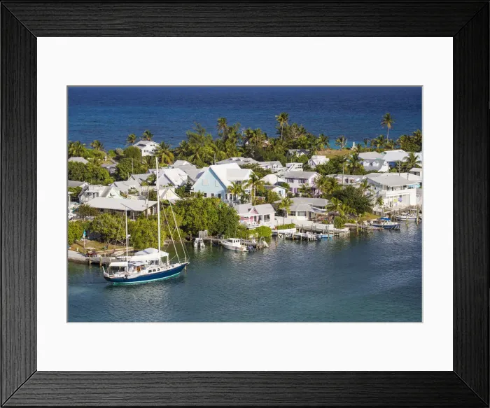 Framed Print : Bahamas, Abaco Islands, Elbow Cay, Hope Town, View of Harbour Framed Print : Bahamas, Abaco Islands, Elbow Cay, Hope Town, View of Harbour