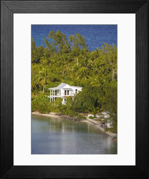 Framed Print : Bahamas, Abaco Islands, Elbow Cay, Hope Town, View of house Framed Print : Bahamas, Abaco Islands, Elbow Cay, Hope Town, View of house