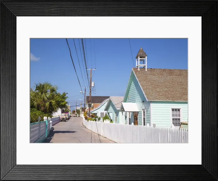 Framed Print : Bahamas, Abaco Islands, Green Turtle Cay, New Plymouth, New Plymouth street