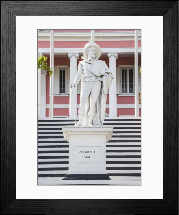 Framed Print : Caribbean, Bahamas, Providence Island, Nassau, Mount Fitzwilliam, Statue of Christopher Framed Print : Caribbean, Bahamas, Providence Island, Nassau, Mount Fitzwilliam, Statue of Christopher