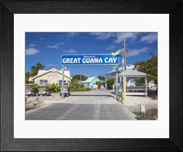 Framed Print : Bahamas, Abaco Islands, Great Guana Cay Framed Print : Bahamas, Abaco Islands, Great Guana Cay