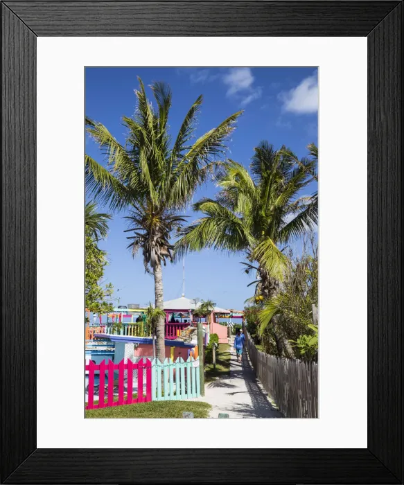 Framed Print : Bahamas, Abaco Islands, Great Guana Cay, Nippers Bar