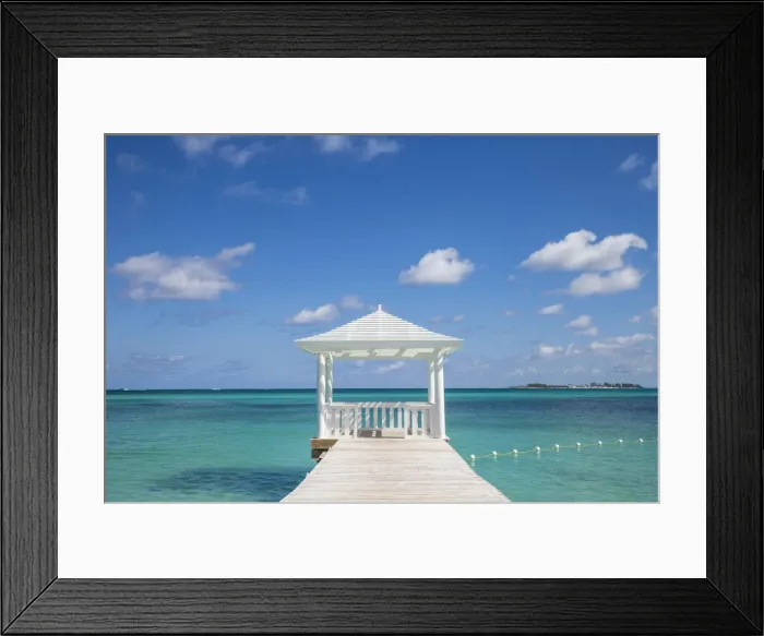 Framed Print : Caribbean, Bahamas, Providence Island, Jetty Framed Print : Caribbean, Bahamas, Providence Island, Jetty