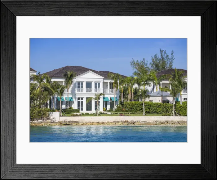 Framed Print : Caribbean, Bahamas, Nassau, House on Paradise Island