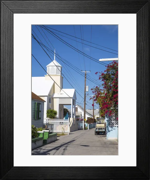 Framed Print : Bahamas, Abaco Islands, Green Turtle Cay, New Plymouth, New Plymouth street Framed Print : Bahamas, Abaco Islands, Green Turtle Cay, New Plymouth, New Plymouth street