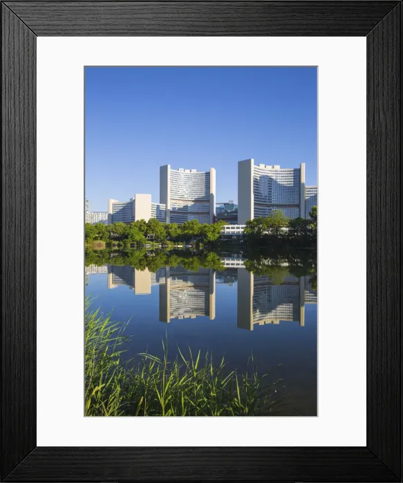 Framed Print : Austria, Vienna, The Vienna International Center - campus and building complex of Framed Print : Austria, Vienna, The Vienna International Center - campus and building complex of