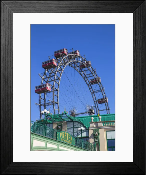 Framed Print : Austria, Vienna, Leopoldstadt, Prater, The Wurstelprater amusement park, Riesenrad Framed Print : Austria, Vienna, Leopoldstadt, Prater, The Wurstelprater amusement park, Riesenrad