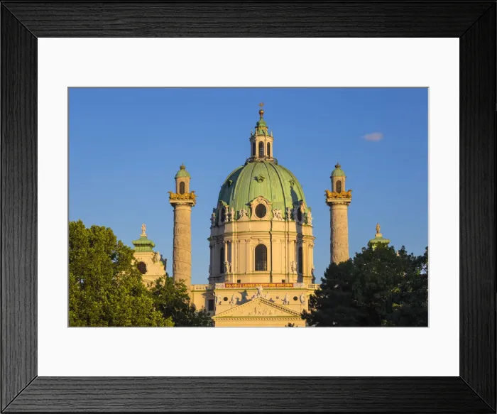 Framed Print : Austria, Vienna, Karlsplatz, Karlskirche - St. Charles Church Framed Print : Austria, Vienna, Karlsplatz, Karlskirche - St. Charles Church