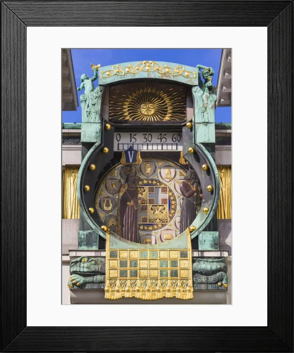 Framed Print : Austria, Vienna, Hoher Markt Square, Ankeruhr - Anchor Clock designed by the painter Framed Print : Austria, Vienna, Hoher Markt Square, Ankeruhr - Anchor Clock designed by the painter