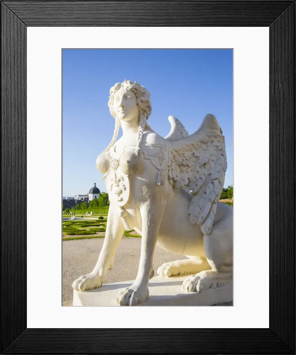 Framed Print : Austria, Vienna, Statue in gardens of The Upper Belvedere Palace Framed Print : Austria, Vienna, Statue in gardens of The Upper Belvedere Palace