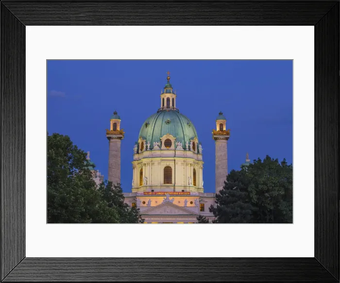 Framed Print : Austria, Vienna, Karlsplatz, Karlskirche - St. Charles Church Framed Print : Austria, Vienna, Karlsplatz, Karlskirche - St. Charles Church