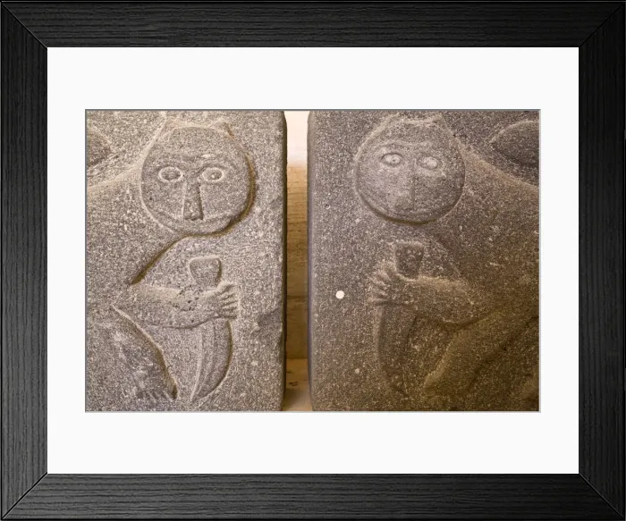 Framed Print : Turkey, Eastern Turkey, Mardin, Museum, Basalt - Seljuk, 13th century, Ortostat with