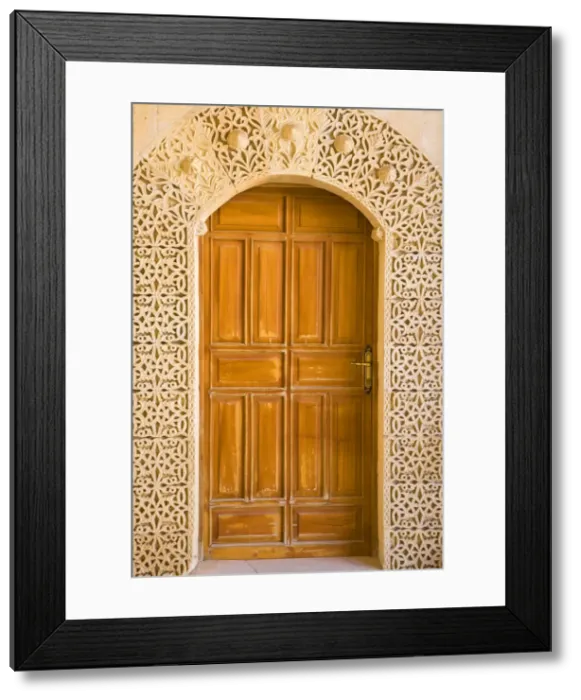 Framed Print : Turkey, Eastern Turkey, Mardin, Post Office, a former 17th century caravanserai, Carvings Framed Print : Turkey, Eastern Turkey, Mardin, Post Office, a former 17th century caravanserai, Carvings