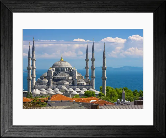 Framed Print : Turkey, Istanbul, Sultanahmet, The Blue Mosque (Sultan Ahmed Mosque or Sultan Ahmet Framed Print : Turkey, Istanbul, Sultanahmet, The Blue Mosque (Sultan Ahmed Mosque or Sultan Ahmet