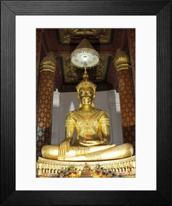Framed Print : Thailand, Ayutthaya, Ayutthaya Historical Park, Buddha Statue in Wat Na Phra Men Framed Print : Thailand, Ayutthaya, Ayutthaya Historical Park, Buddha Statue in Wat Na Phra Men