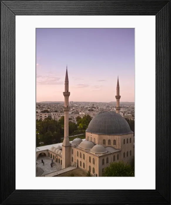 Framed Print : Turkey, Sanliurfa - Urfa, Dergah complex of Mosques surrounding Hazreti Ibrahim Halilullah