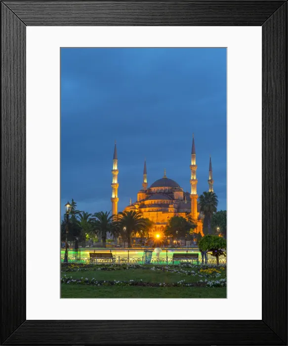 Framed Print : Turkey, Istanbul, Sultanahmet, The Blue Mosque (Sultan Ahmed Mosque or Sultan Ahmet