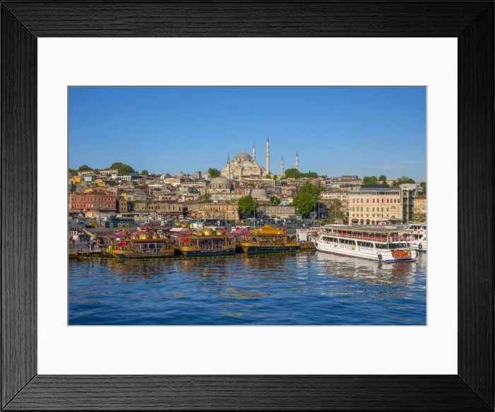 Framed Print : Turkey, Istanbul, Sultanahmet, The Golden Horn, Suleymaniye Mosque Framed Print : Turkey, Istanbul, Sultanahmet, The Golden Horn, Suleymaniye Mosque