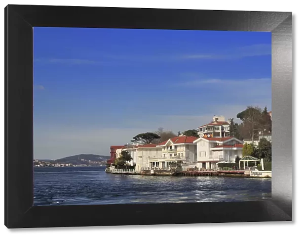Ottoman era waterfront houses, Bosphorus, Istanbul, Turkey