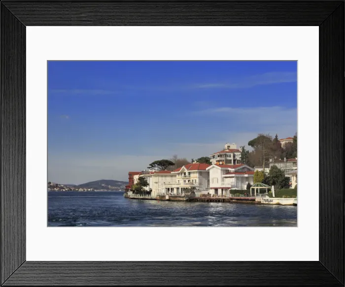 Framed Print : Ottoman era waterfront houses, Bosphorus, Istanbul, Turkey Framed Print : Ottoman era waterfront houses, Bosphorus, Istanbul, Turkey