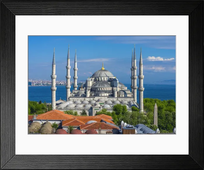 Framed Print : Turkey, Istanbul, Sultanahmet, The Blue Mosque (Sultan Ahmed Mosque or Sultan Ahmet Framed Print : Turkey, Istanbul, Sultanahmet, The Blue Mosque (Sultan Ahmed Mosque or Sultan Ahmet