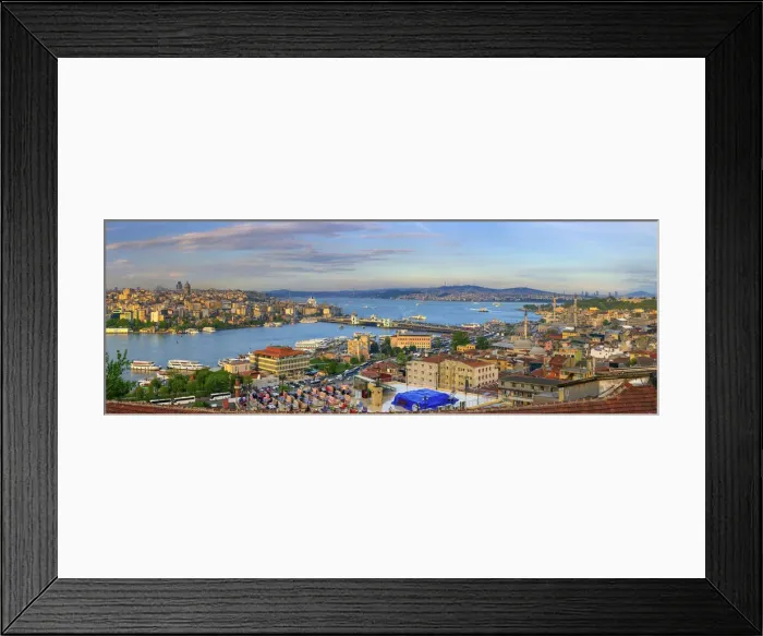 Framed Print : Turkey, Istanbul, View over Beyoglu and Sultanahmet Districts, The Golden Horn Framed Print : Turkey, Istanbul, View over Beyoglu and Sultanahmet Districts, The Golden Horn