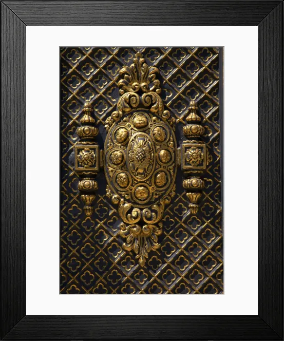 Framed Print : Detail on Gate Leading to Bosphorus, Beylerbeyi Palace, Beylerbeyi, Istanbul, Turkey