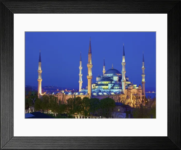 Framed Print : Blue Mosque at Dusk, Istanbul, Turkey Framed Print : Blue Mosque at Dusk, Istanbul, Turkey