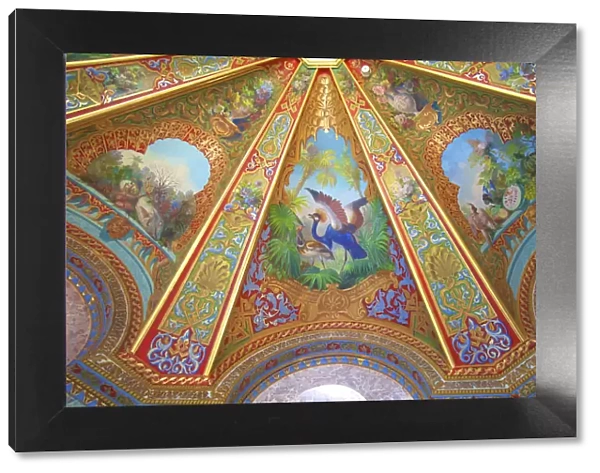 Decorative Ceiling in Bathing Pavilion, Beylerbeyi Palace, Beylerbeyi, Istanbul, Turkey