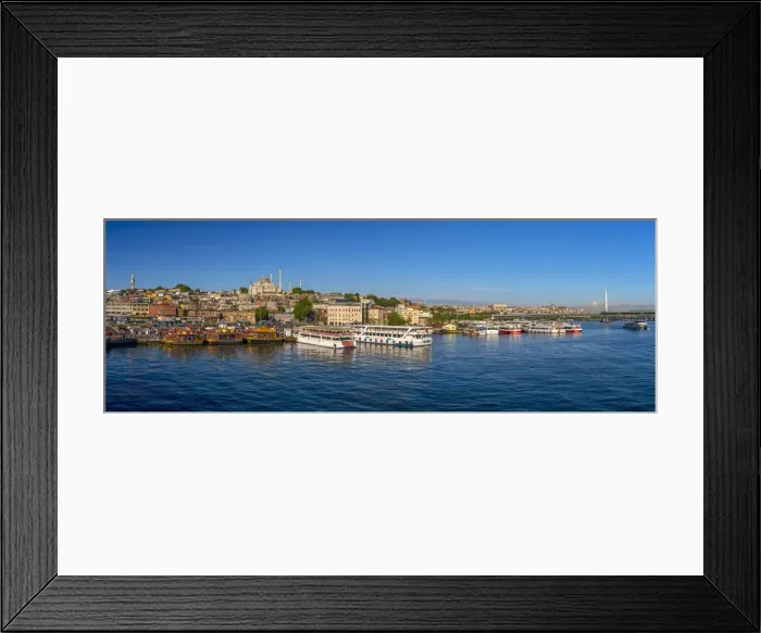 Framed Print : Turkey, Istanbul, Sultanahmet, The Golden Horn, Suleymaniye Mosque