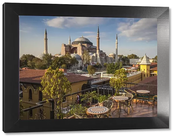 Turkey, Istanbul, Haghia Sophia, - View of Aya Sofya Mosque, and Four Seasons Hotel