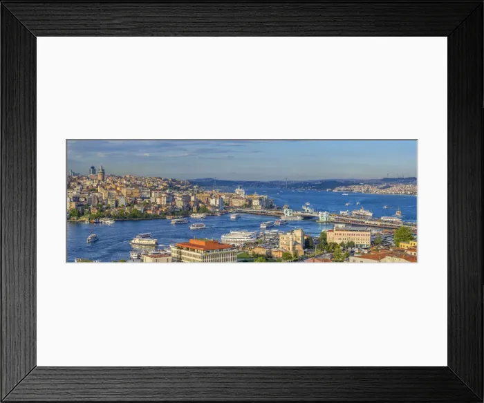 Framed Print : Turkey, Istanbul, View over Beyoglu and Sultanahmet Districts, The Golden Horn Framed Print : Turkey, Istanbul, View over Beyoglu and Sultanahmet Districts, The Golden Horn