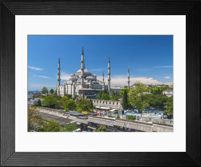 Framed Print : Turkey, Istanbul, Sultanahmet, The Blue Mosque (Sultan Ahmed Mosque or Sultan Ahmet