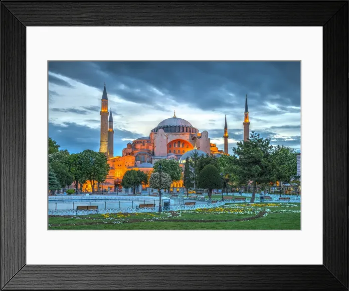 Framed Print : Turkey, Istanbul, Sultanahmet, Hagia Sophia (or Ayasofya), Greek Orthodox basilica