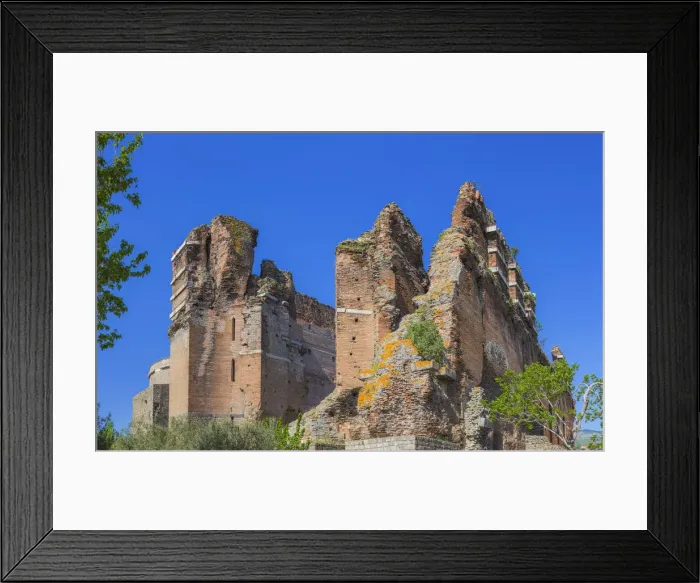 Framed Print : Red Basilica, temple of Isis and Serapis, Pergamon, Bergama, Izmir Province, Turkey