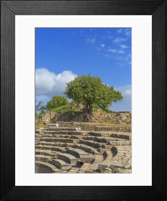 Framed Print : Odeon, ruins of ancient Troy, Canakkale Province, Turkey
