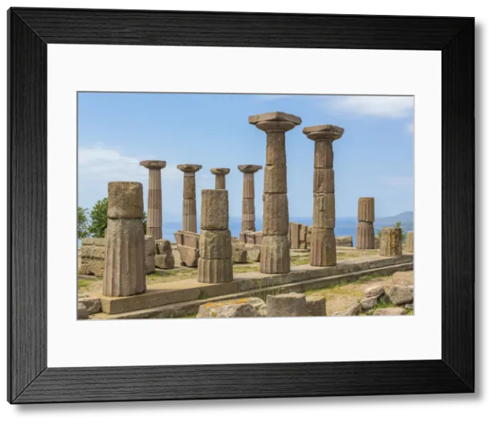 Framed Print : Doric temple of Athena (530 BC), Assos, Canakkale Province, Turkey