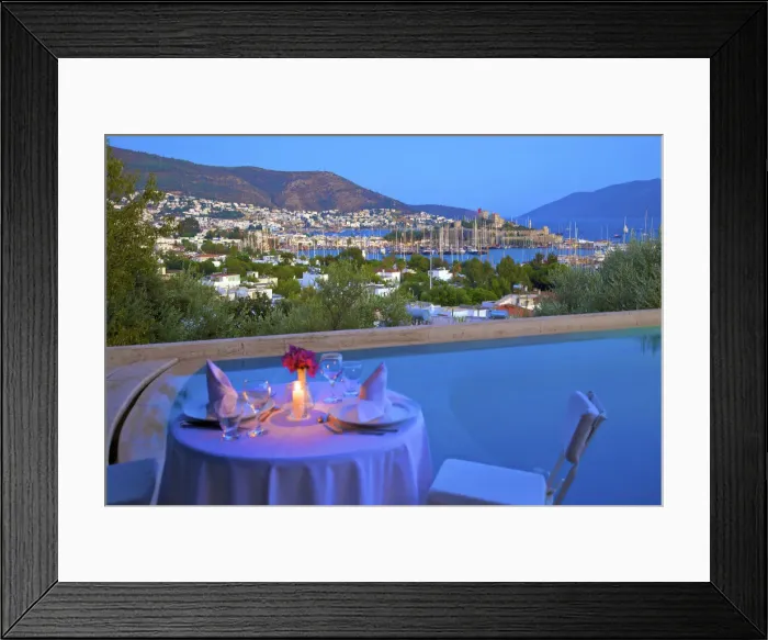 Framed Print : Hotel, Bodrum Harbour and The Castle of St. Peter, Bodrum, Bodrum Peninsula, Turkey Framed Print : Hotel, Bodrum Harbour and The Castle of St. Peter, Bodrum, Bodrum Peninsula, Turkey